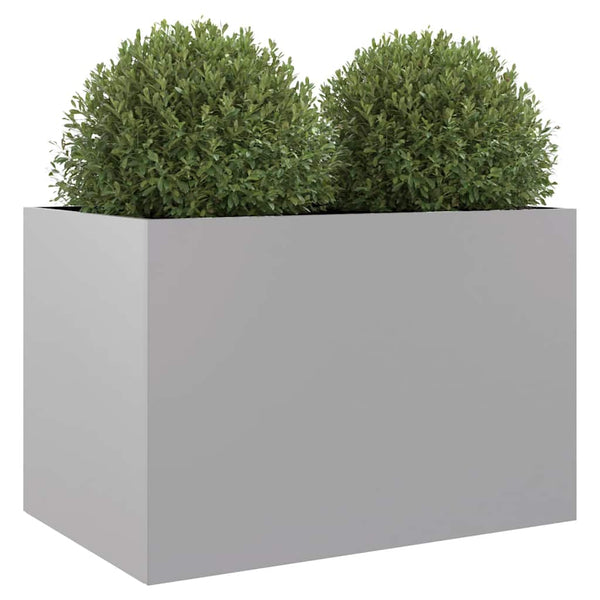 Silberner Pflanzkübel 62 cm Verzinkt
