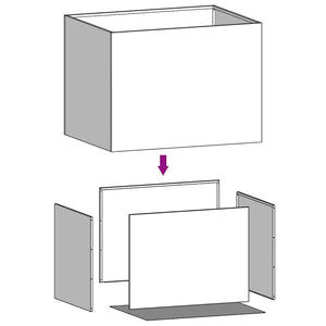 Silberner Pflanzkübel 62 cm Verzinkt