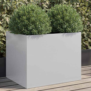 Silberner Pflanzkübel 62 cm Verzinkt