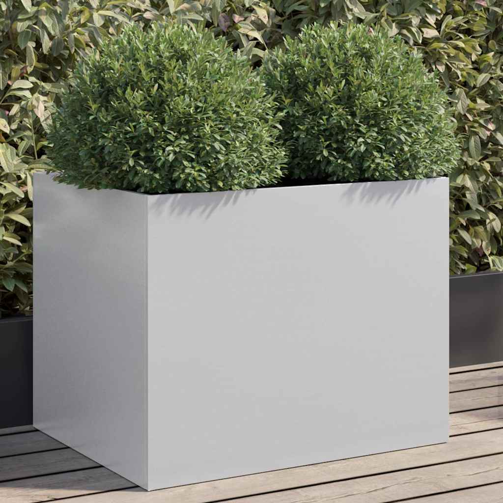 Silberner Pflanzkübel 62 cm Verzinkt
