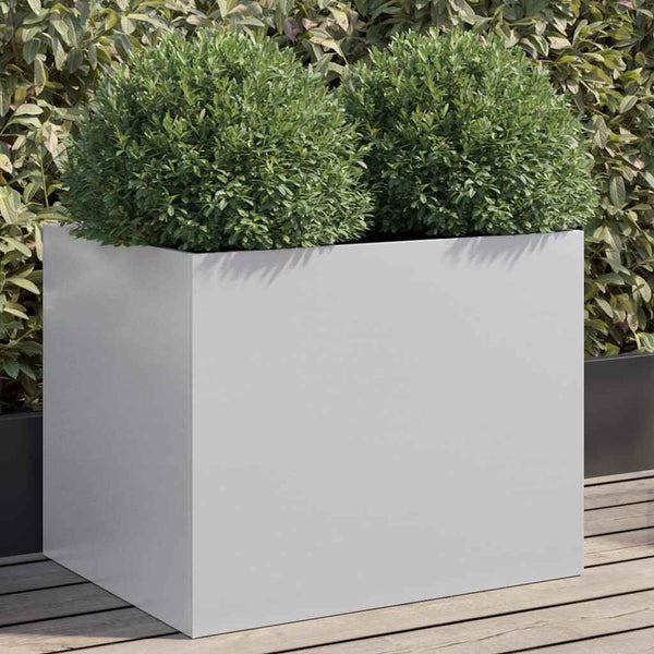 Silberner Pflanzkübel 62 cm Verzinkt