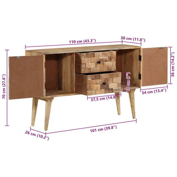Mango Massivholz Sideboard 110 cm