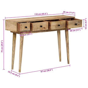 Konsolentisch Mango Massivholz 110 cm