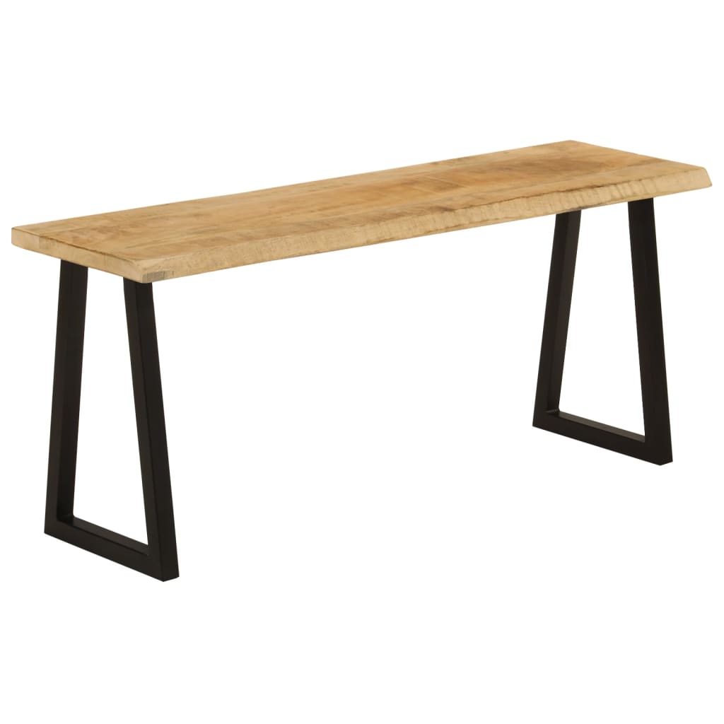 Baumkanten Bank 105 cm Mango Massivholz