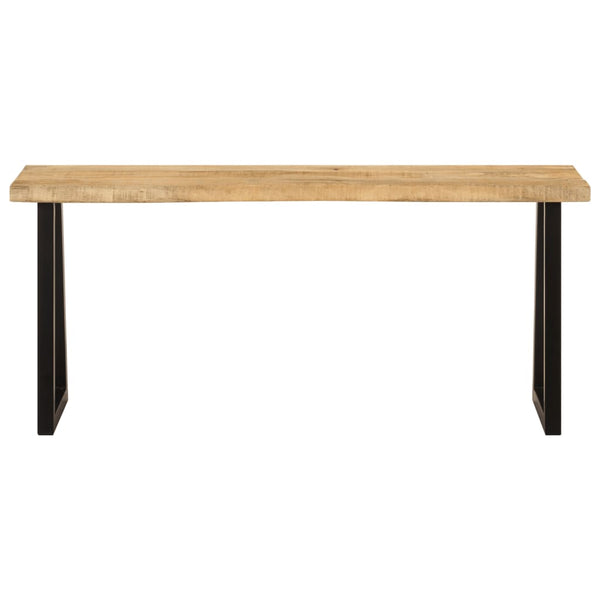 Baumkanten Bank 105 cm Mango Massivholz