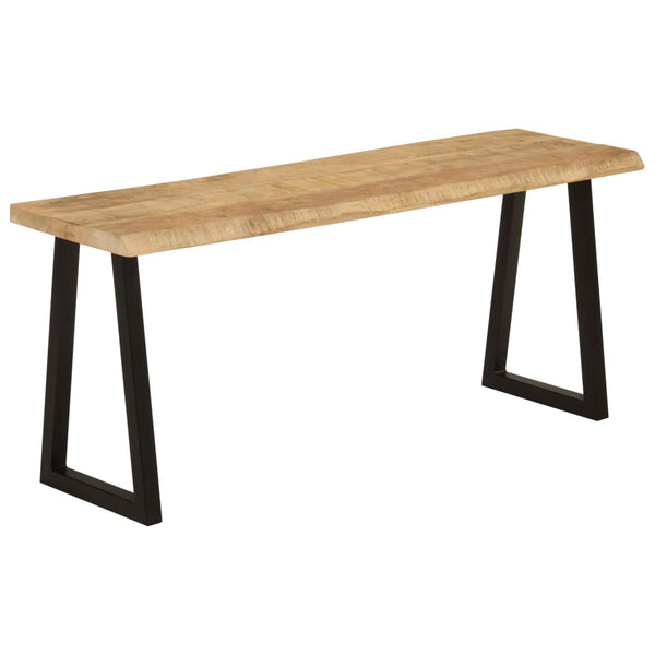 Baumkanten Bank 105 cm Mango Massivholz