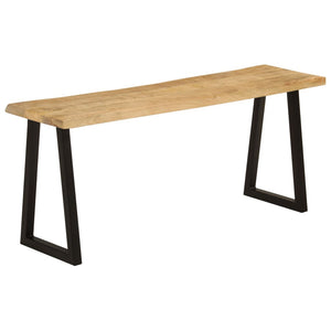 Baumkanten Bank 105 cm Mango Massivholz