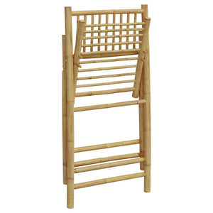 vidaXL Chaises de bistrot 4 pcs Pliantes avec Coussins Crème Bambou