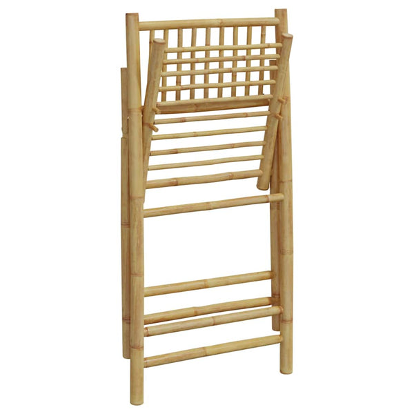 vidaXL Chaises de bistrot 6 pcs Pliables avec coussins crème Bambou