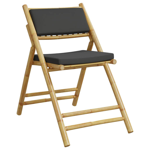 Bistrostühle 6er Set Bambus mit Kissen