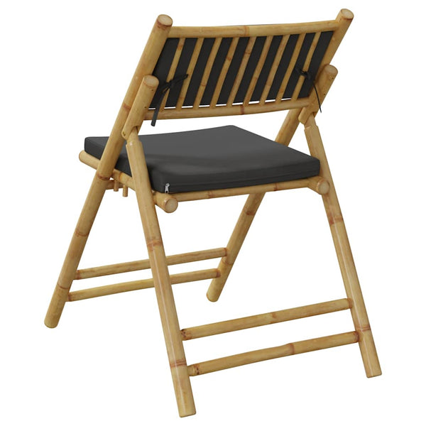 Bistrostühle 6er Set Bambus mit Kissen