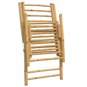 vidaXL Chaises de jardin 4 pcs. Réglables Pliantes avec coussins Bambou