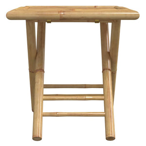 vidaXL Ensemble bistro pliable 3 pcs avec coussins crème Bambou