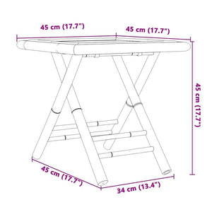vidaXL Ensemble de bistrot pliable 3 pièces avec coussins gris foncé Bambou