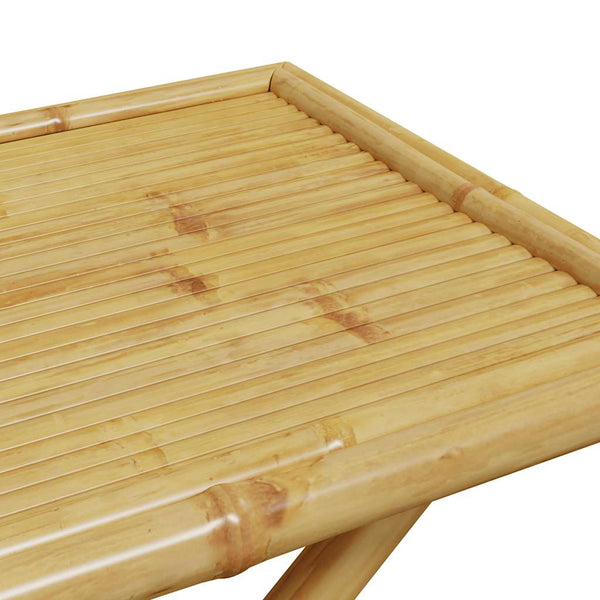 vidaXL Ensemble de bistrot 5 pcs Pliant avec Coussins Crème Bambou