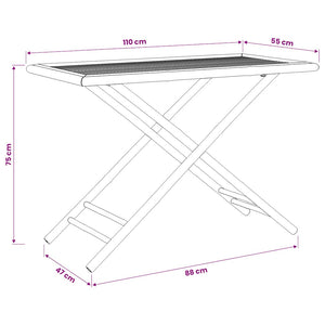 vidaXL Ensemble de bistrot pliable 5 pcs avec coussins gris foncé Bambou