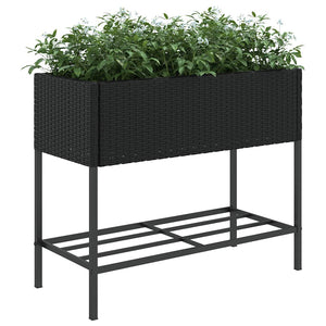 Hochbeete mit Ablage, 2er Set, 90x40x75 cm