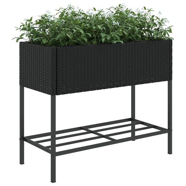 Hochbeete mit Ablage, 2er Set, 90x40x75 cm