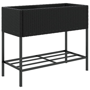 Hochbeete mit Ablage, 2er Set, 90x40x75 cm