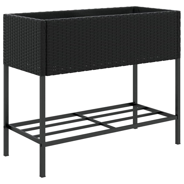 Hochbeete mit Ablage, 2er Set, 90x40x75 cm