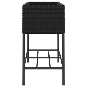 Hochbeete mit Ablage, 2er Set, 90x40x75 cm