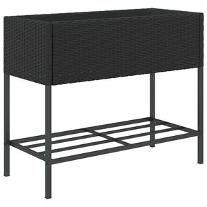 Hochbeete mit Ablage, 2er Set, 90x40x75 cm