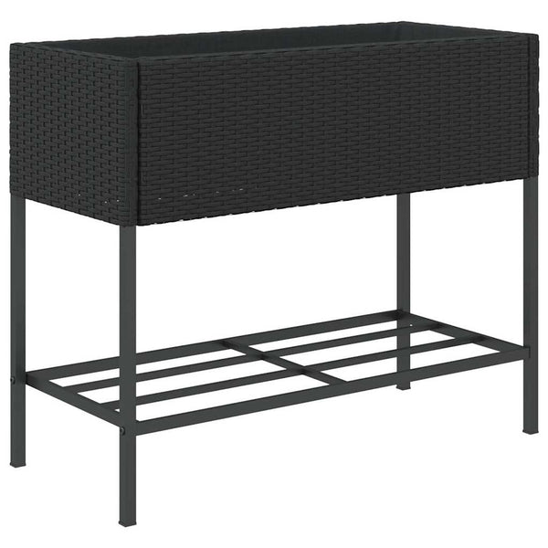Hochbeete mit Ablage, 2er Set, 90x40x75 cm