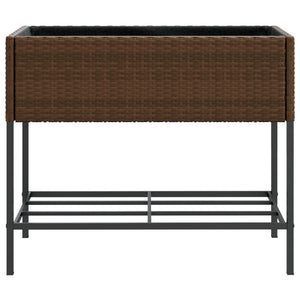 Hochbeete mit Ablage, 2er Set, Braun