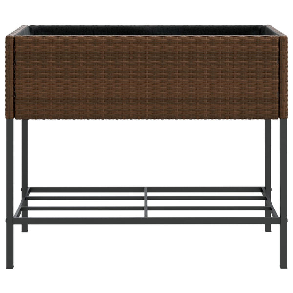 Hochbeete mit Ablage, 2er Set, Braun
