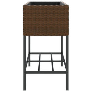 Hochbeete mit Ablage, 2er Set, Braun