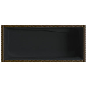 Hochbeete mit Ablage, 2er Set, Braun