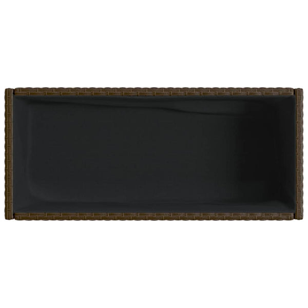 Hochbeete mit Ablage, 2er Set, Braun