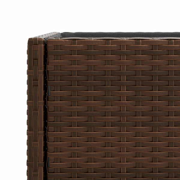 Hochbeete mit Ablage, 2er Set, Braun