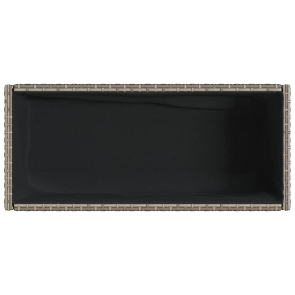 Hochbeete mit Ablage, 2er-Set, Grau
