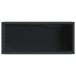 Hochbeete mit Ablage, 2er Set, 70cm, Poly Rattan