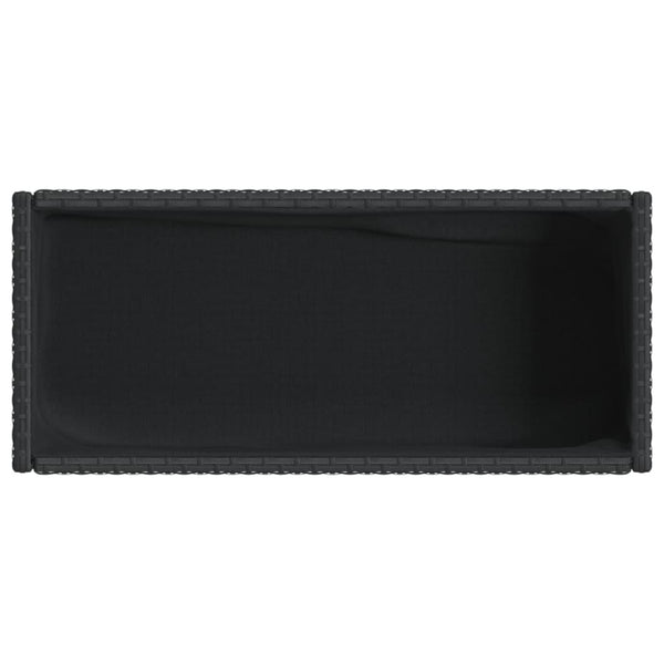 Hochbeete mit Ablage, 2er Set, 70cm, Poly Rattan