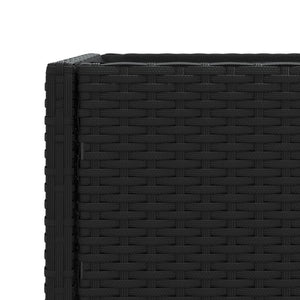 Hochbeete mit Ablage, 2er Set, 70cm, Poly Rattan