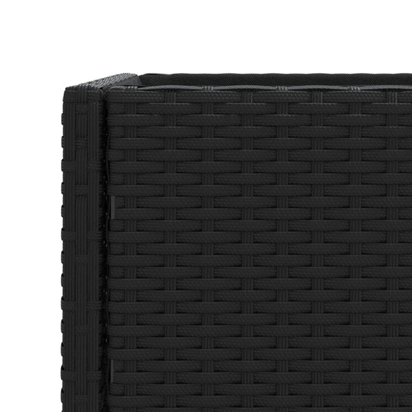 Hochbeete mit Ablage, 2er Set, 70cm, Poly Rattan