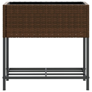 Hochbeete mit Ablage, 2er Set, Braun
