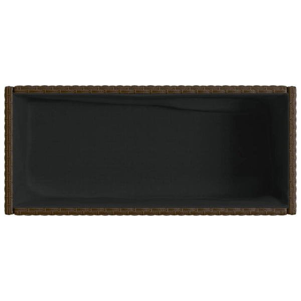 Hochbeete mit Ablage, 2er Set, Braun