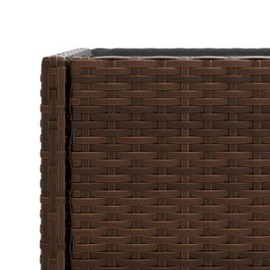 Hochbeete mit Ablage, 2er Set, Braun