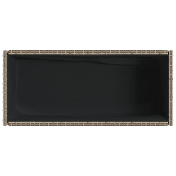 Hochbeete mit Ablage, 2er Set, Grau