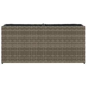 Pflanzkübel Grau Poly Rattan 90x20x40cm, 2er Set