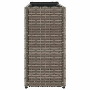 Pflanzkübel Grau Poly Rattan 90x20x40cm, 2er Set