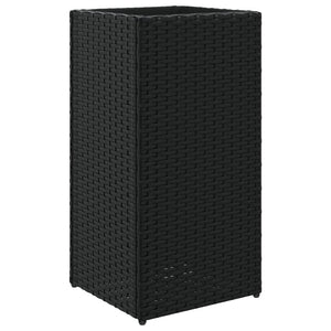 vidaXL Jardinières 2 pcs Noir 30x30x60 cm Résine tressée