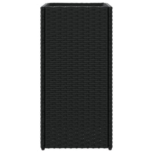 vidaXL Jardinières 2 pcs Noir 30x30x60 cm Résine tressée