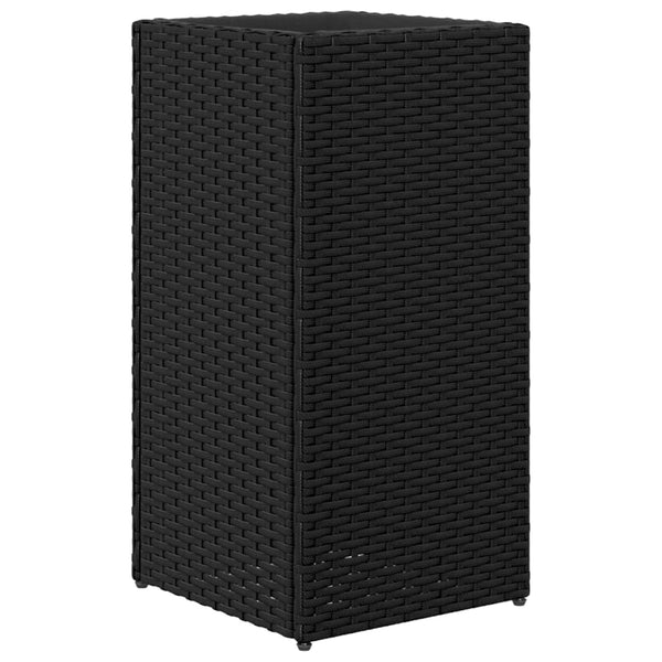 vidaXL Jardinières 2 pcs Noir 30x30x60 cm Résine tressée