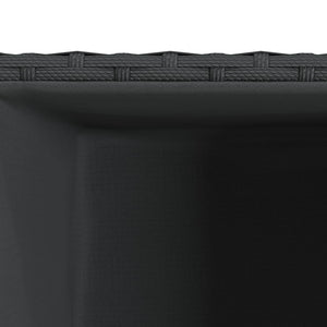 vidaXL Jardinières 2 pcs Noir 30x30x60 cm Résine tressée