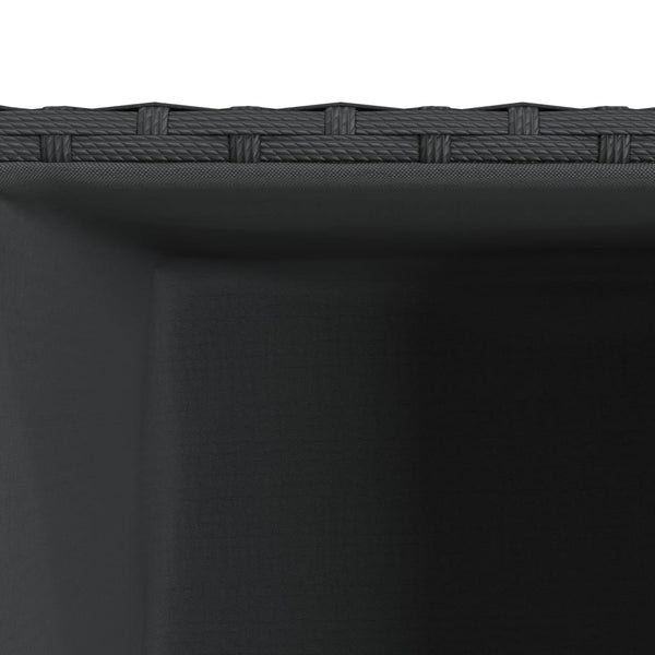 vidaXL Jardinières 2 pcs Noir 30x30x60 cm Résine tressée