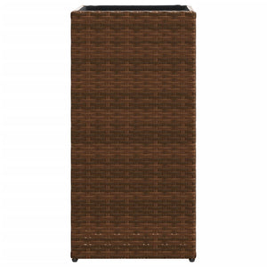 Pflanzkübel 2er Set Braun Poly Rattan 30x60cm